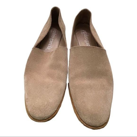 PEDRO GARCIA Smoking Slippers Nude Suede Loafer Slip On Size 41/10 - Picture 2 of 7